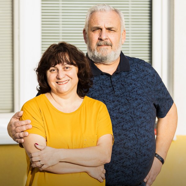 Portretul lui Janka Benikova cu partenerul.